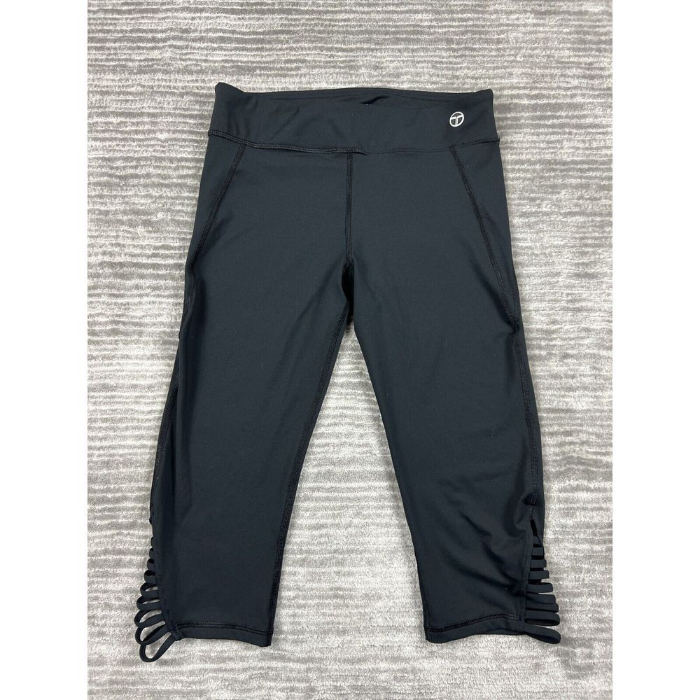 Trina Turk Recreation Pants Womens Large‎ Black Capri Gym Yoga